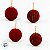 Bola de Natal - Losango Flocada - Bordô e Ouro - 10cm  - 4 unidades - Cromus - Rizzo - Imagem 2