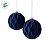 Bola de Natal - Ondulada e Flocada - Azul Marinho - 12cm - 2 unidades - Cromus - Rizzo - Imagem 2