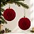 Bola de Natal - Ondulada e Flocada - Bordô - 12cm - 2 unidades - Cromus - Rizzo - Imagem 1