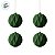 Bola de Natal - Ondulada e Flocada - Verde - 10cm - 4 unidades - Cromus - Rizzo - Imagem 2