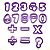 Cortador Alfabeto e Numeral 16pcs Rizzo Confeitaria - Imagem 1