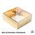 Caixa 4 Doces com Tampa Transparente Nº 4 (8,5cm x 8,5cm x 3,5cm) Dourada - 10 unidades - Assk - Rizzo - Imagem 2