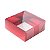 Caixa 4 Doces com Tampa Transparente Nº 4 (8,5cm x 8,5cm x 3,5cm) Vermelha 10 unidades Assk Rizzo Embalagens - Imagem 1