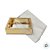 Caixa com Tampa Transparente Nº 5 (9cm x 12cm x 4cm) Dourada 10 unidades Assk Rizzo Embalagens - Imagem 2