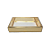 Caixa com Tampa Transparente PVC Nº 7 Dourada - 15cm x 21cm x 3,5cm - 10 unidades Assk Rizzo Confeitaria - Imagem 3