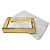 Caixa com Tampa Transparente PVC Nº 7 Dourada - 15cm x 21cm x 3,5cm - 10 unidades Assk Rizzo Confeitaria - Imagem 1