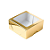 Caixa de Papel com Visor S16 (7cm x 7cm x 3cm) Dourada 10 unidades Assk Rizzo Confeitaria - Imagem 2
