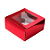 Caixa Gaveta com Visor Nº1 (8cm x 8cm x 4cm) Vermelha 10 unidades Assk Rizzo Confeitaria - Imagem 1