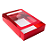 Caixa Gaveta com Visor Nº3 (12cm x 16cm x 4cm) Vermelha 10 unidades Assk Rizzo Confeitaria - Imagem 1