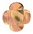 Forminha para Doces 4 Pétalas (3,5cm x 3,5cm x 2,5cm) Rose Gold 50 unidades Assk Rizzo Embalagens - Imagem 2