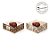 Caixa Meio Ovo de Colher 50g New Practice Chocolate - 6 unidades - 11,5cmx9cmx5,5cm - Cromus Páscoa - Rizzo Confeitaria - Imagem 1