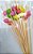 Palito Petiscos Coração Colorido de Bambu 12cm - 20 unidades - Silver Festas Rizzo Confeitaria - Imagem 1