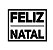 Carimbo Artesanal Feliz Natal - M - 6,0x4,8cm - Cod.RI-038 - Rizzo Confeitaria - Imagem 1