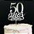 Topo de Bolo 50 Anos Espelhado Prata Sonho Fino Rizzo Confeitaria - Imagem 2