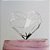 Topo de Bolo Coração Geométrico Glitter Prata Sonho Fino Rizzo Confeitaria - Imagem 1