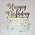 Topo de Bolo Happy Birthday Glitter Dourado Sonho Fino Rizzo Confeitaria - Imagem 2