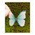 Enfeite decorativo Borboleta Tecido Esmeralda - 10uns - Rizzo Confeitaria - Imagem 1