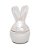 Ovo de Páscoa em Cerâmica com Orelhas Branco  - 10cm x 5cm x 5cm - 1 unidade - Cromus Páscoa - Imagem 1