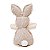 Argola Porta Guardanapo Silhueta Coelho Poá com PomPom 10x5cm - Imagem 3