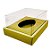 Caixa Ovo de Colher com Moldura - Meio Ovo de 250g - 20cm x 15,5cm x 10cm - Ouro - 5 unidades - Assk - Páscoa Rizzo - Imagem 1
