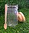 Pote de Vidro Hermético com Colher e Tampa de Madeira - 300ml - 7cm x 11,5cm - Cromus - Rizzo - Imagem 2