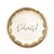 Prato Papel Biodegradável Celebrate Dourado e Branco - 10 un - 18 cm - Silver Festas - Imagem 1