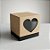 Caixa Cubo Coração Preta Felizes para Sempre 7,5x7,5x7,5cm - 08 unidades - Cromus - Rizzo - Imagem 1