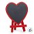 Lousa para Personalizar Mini Cavalete Coração Natural - Vermelho - 03 unidades - Cromus - Rizzo Festas - Imagem 2