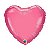 Balão Microfoil Coração 18" 45cm - Rosado - 01 Unidade - Qualatex - Rizzo - Imagem 1