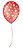 Balão de Festa Decorado Coração - Vermelho 9" 23cm - 25 Unidades - Balões São Roque - Rizzo - Imagem 1