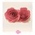 Topo de Bolo Rosas Rosa M 2u - Rizzo Confeitaria - Imagem 1