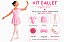 Kit Ballet Completo Infantil Rosa com 6 Itens - Imagem 2