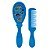 Kit Cabelo Zoo, acompanha escova com cerdas macias e pente de pontas arredondadas na cor azul - Imagem 2