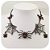 Colar Teia de Aranha com Strass Vermelho Gothic Dark Halloween Horror - Imagem 1