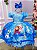 Vestido Infantil Temático da Gigi Frozen Azul/Rosa/Floral - Imagem 2