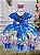 Vestido Infantil Temático da Gigi Frozen Azul/Rosa/Floral - Imagem 8