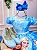 Vestido Infantil Temático da Gigi Frozen Azul/Rosa/Floral - Imagem 10