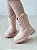 Bota Coturno Nilqi Bella Rosê e Branco Infantil - Imagem 8