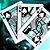 Baralho NOC3000X3: Silver/Teal (Species X) - Edição Limitada - Imagem 5