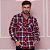 Camisa Masculina Flanelada com Bolsos Xadrez Branco e Vermelho - Imagem 3