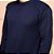 Blusa Tricô Suéter de Lã Masculina Azul Marinho - Imagem 5