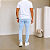 Calça Jeans Slim Azul Clara SD03 - Imagem 4