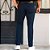 Calça Social Masculina Alfaiataria Sarja Esporte Fino Azul - Imagem 3