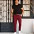 Calça Social Masculina Alfaiataria Sarja Esporte Fino Bordô - Imagem 4