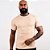 Camiseta Masculina Slim Básica Lisa Bege - Imagem 1