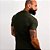 Camiseta Masculina Slim Básica Lisa Verde - Imagem 2