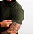 Camiseta Masculina Slim Básica Lisa Verde - Imagem 4
