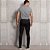 Calça Social Masculina Alfaiataria Skinny Poliéster Preta - Imagem 4