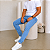 Calça Jeans Slim Azul Médio SD02 - Imagem 5