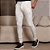Calça Social Masculina Alfaiataria Skinny Poliéster Branca - Imagem 1